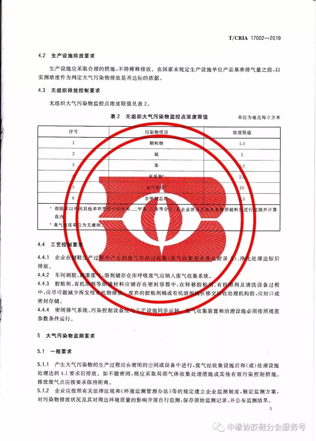 《制鞋工业大气污染物排放标准》