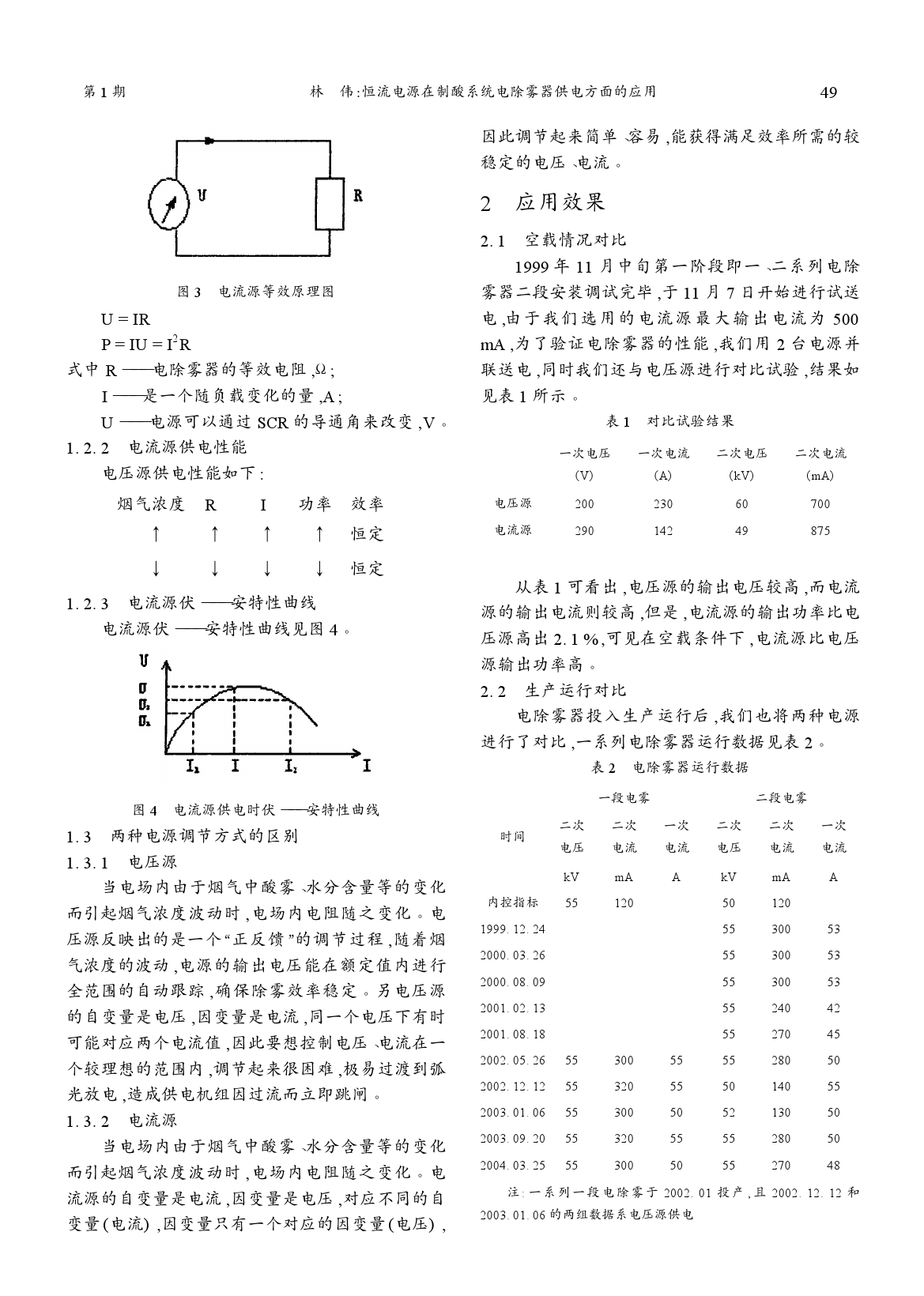 恒流电源在制酸系统电除雾器供电方面的应用